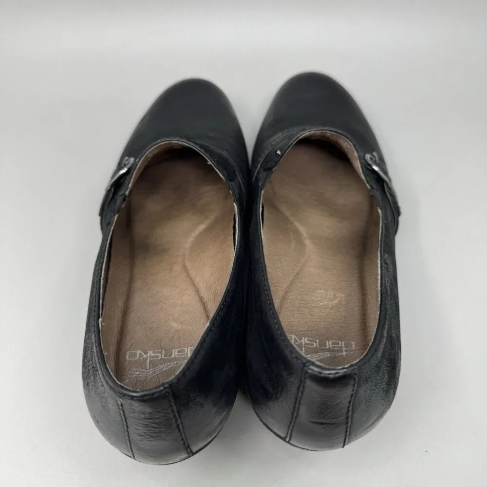 Dansko Rosalie Size 9.5 US Women's Black Leather Shoes Arch Support